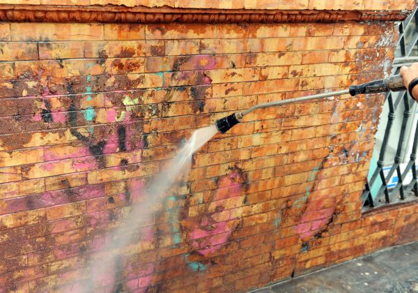 Brick Graffiti Cleaning in Bluffton
